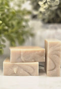 Lisa Monae Beauty goat milk soap close up — gentle natural bar soap with botanical ingredients